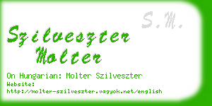 szilveszter molter business card